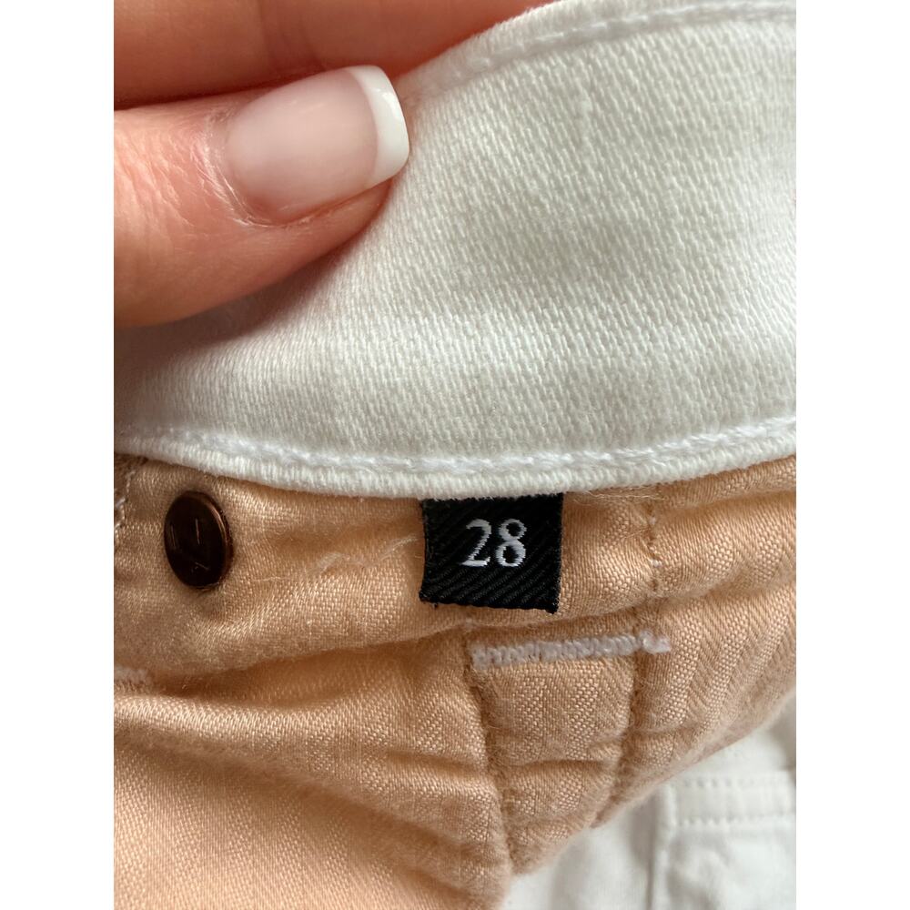 7 FOR ALL MANKIND BROKEN TWILL JOSEFINA IN WHITE - Picture 5 of 7